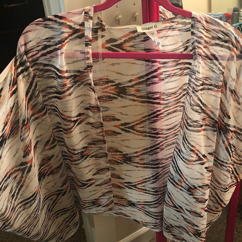 Multicolored aztecy kimono